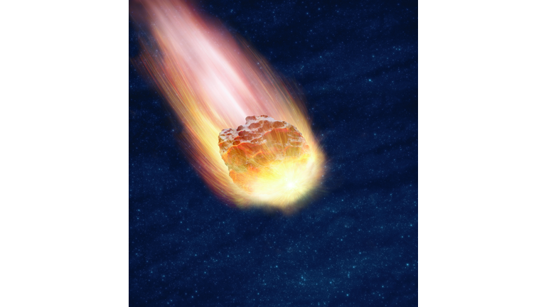 Meteor in night sky (Digital Composite)