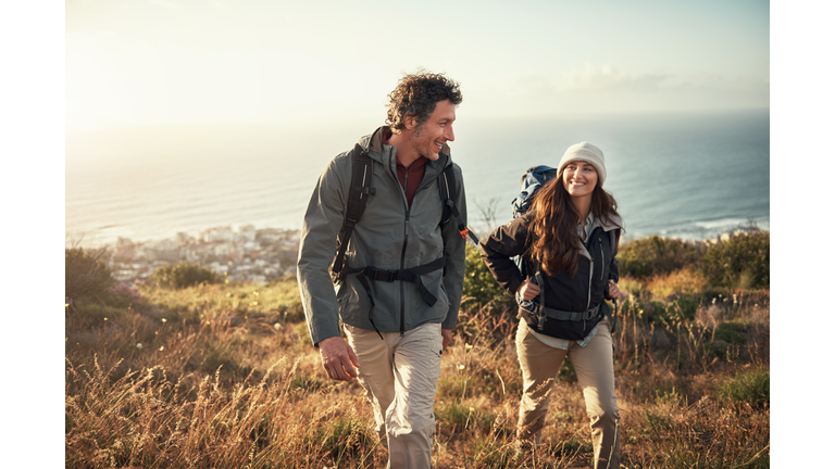 Taking their date to the top of the mountain