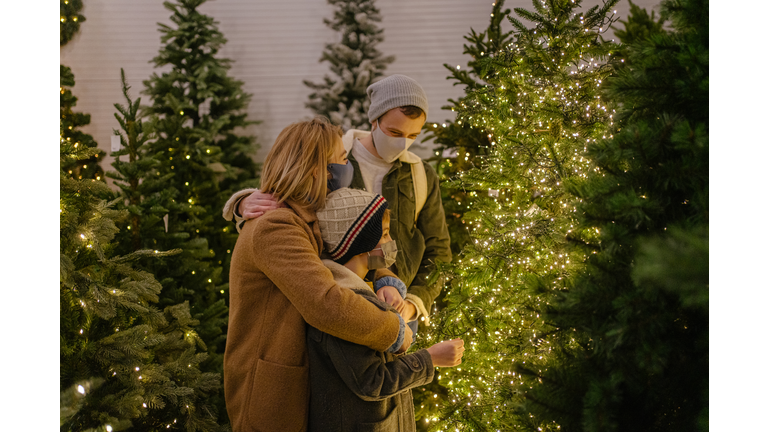 Christmas shopping with mom and dad