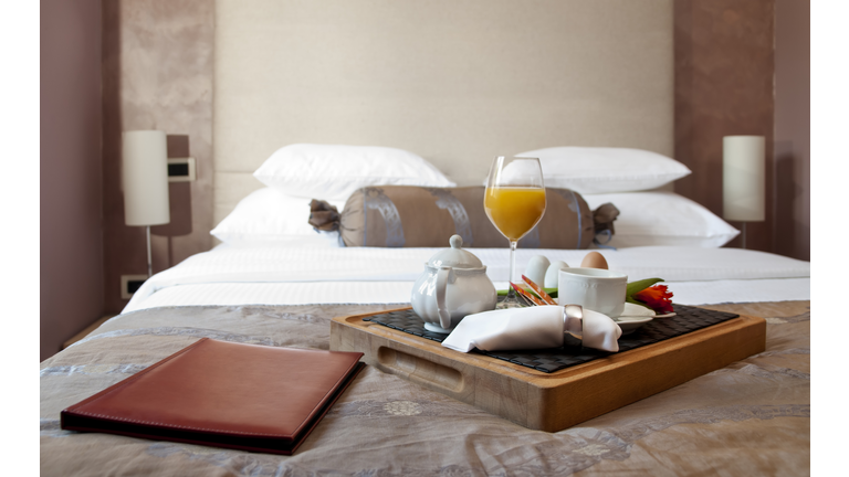 Breakfast in hotel room