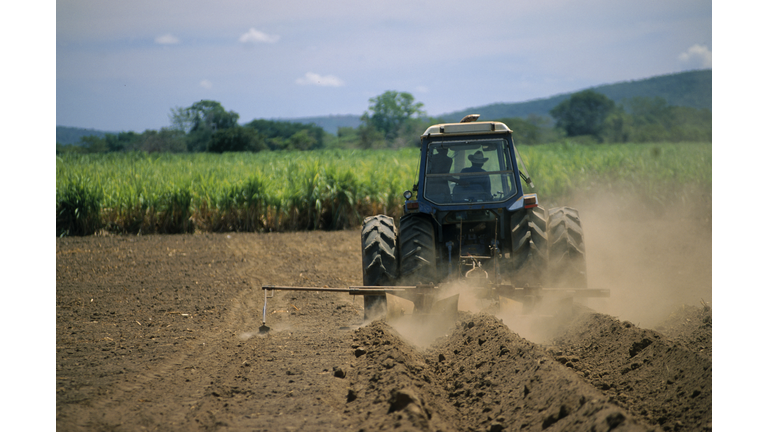 Tractor Plowing Soil