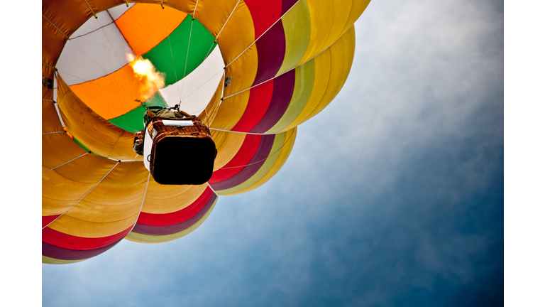 Colourful hot air balloon