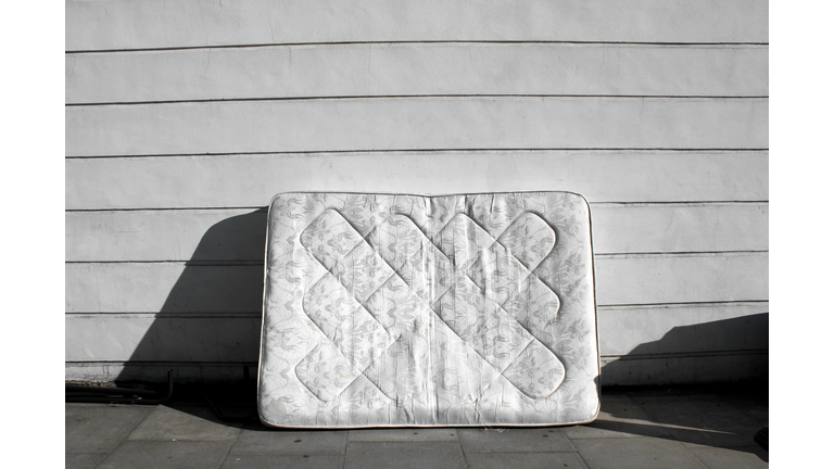 Old mattress on street