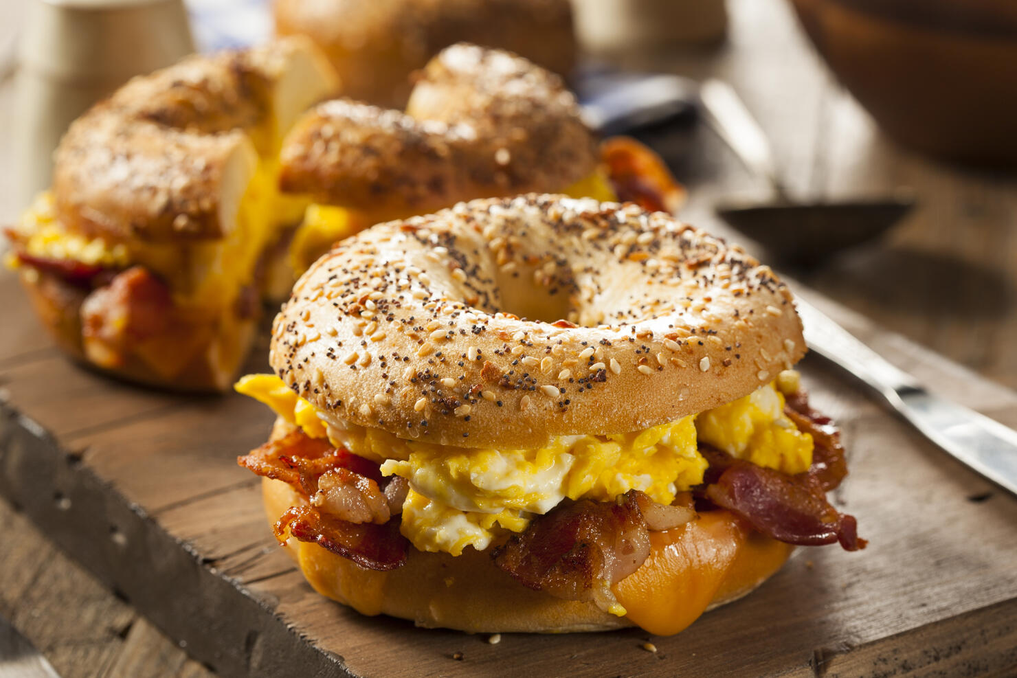 Hearty Breakfast Sandwich on a Bagel