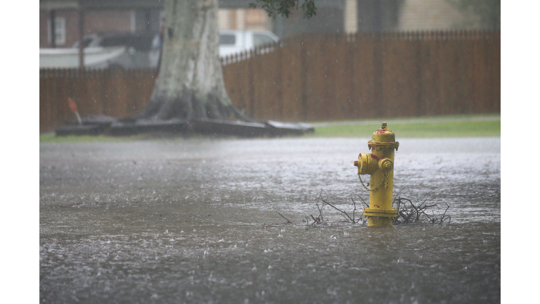 Heavy rain during hurricane, Louisiana