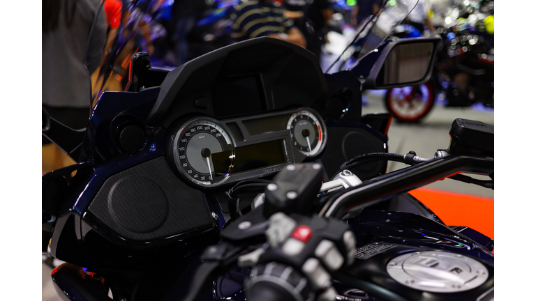 Close-Up Of Dashboard On Motorcycle