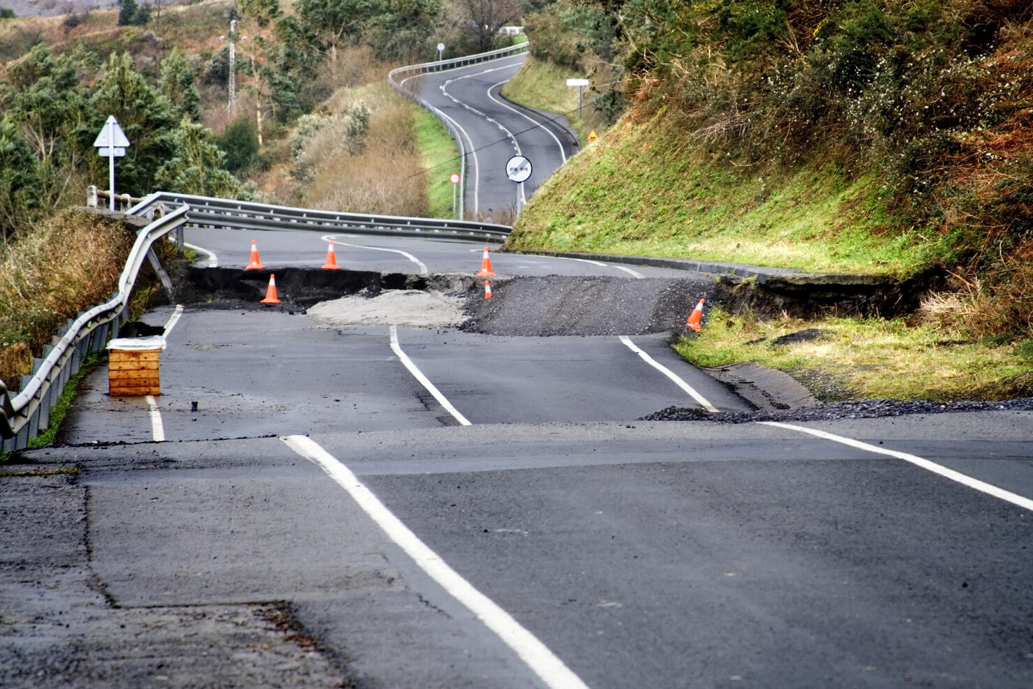 broken road