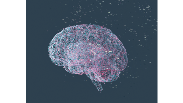Bubbles floating from brain