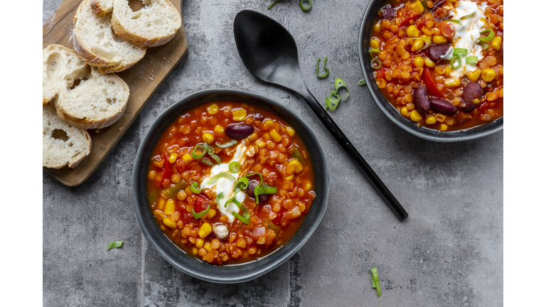 vegetarian chili con carne, chili sin carne