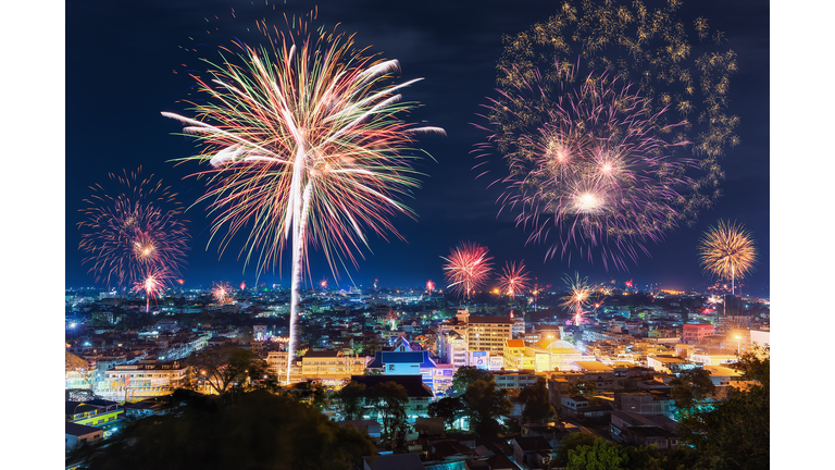 New year's fireworks celebration