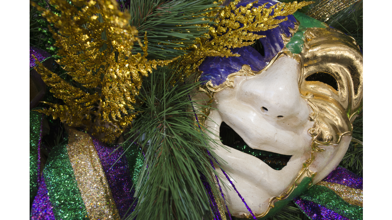 USA, Louisiana, New Orleans, Mardi Gras mask