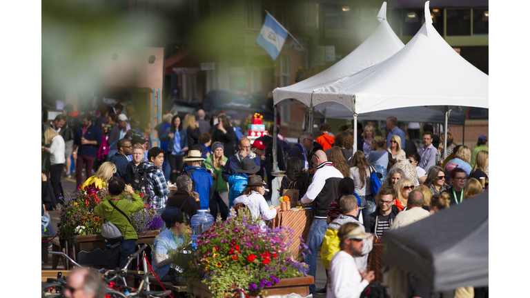 Crowd of people at an outdoor festival