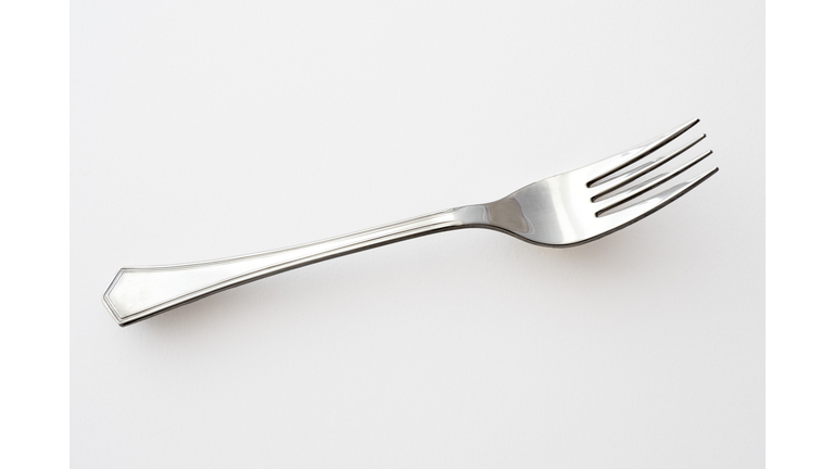 Close-Up Of Cutlery,  Fork, Over White Background