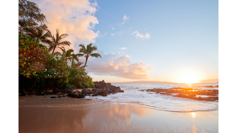 sunset hawaii beach