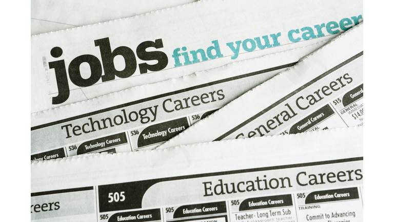 Job Search and Employment, Occupation Opportunity Classified Ad Newspaper Page