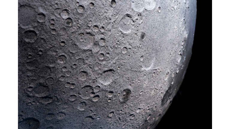 detail of moon model, close up