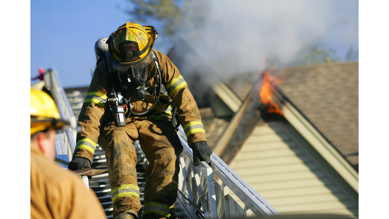 Fireman at a fire