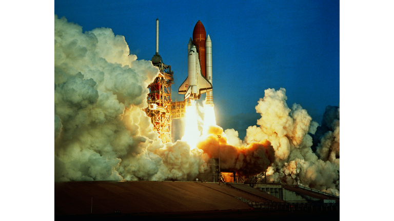 Space shuttle launch, Cape Canaveral, Florida, USA