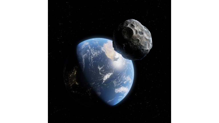 An asteroid approaching Earth