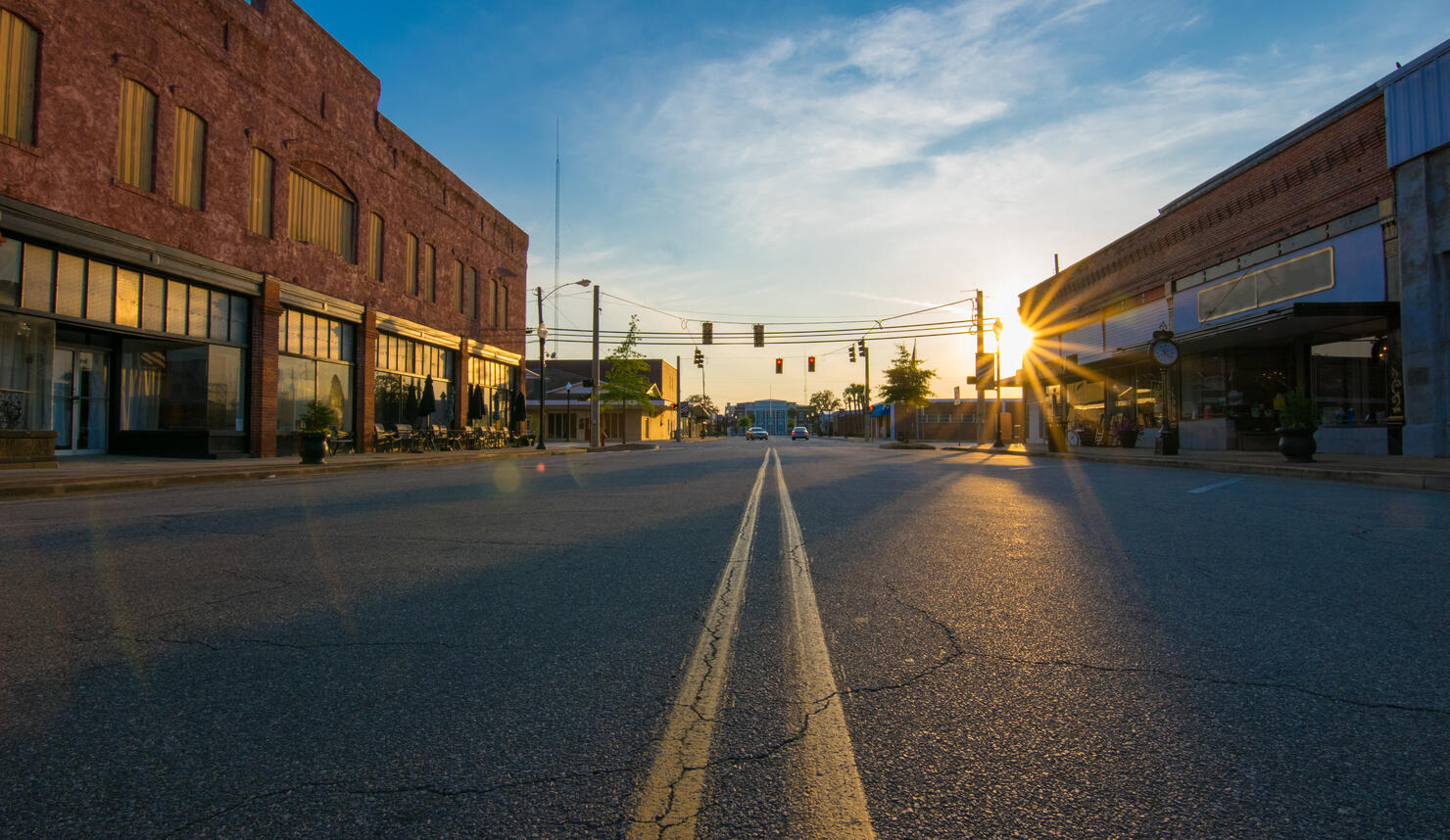 Sunset in Small Town