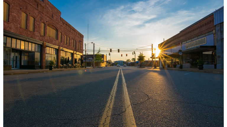 Sunset in Small Town
