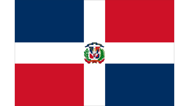 Dominican Republic flag simple illustration for independence day or election