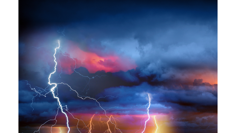 Lightning during summer storm