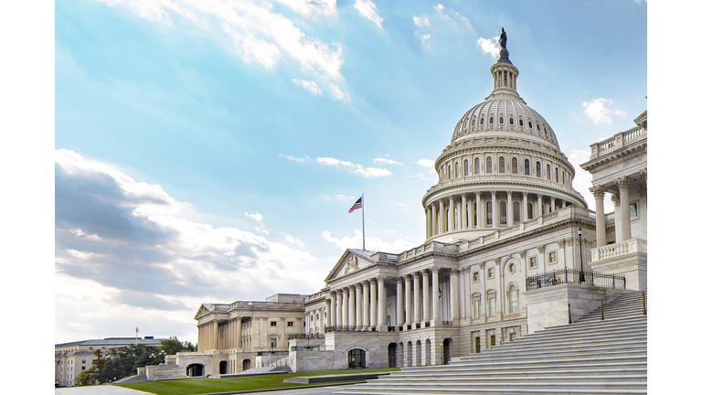 Angled view of US Capitol Building