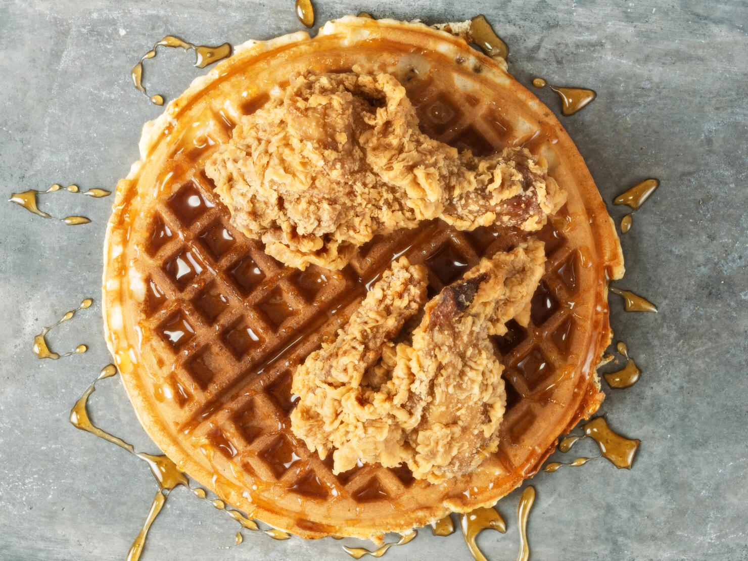 rustic southern american comfort food chicken waffle