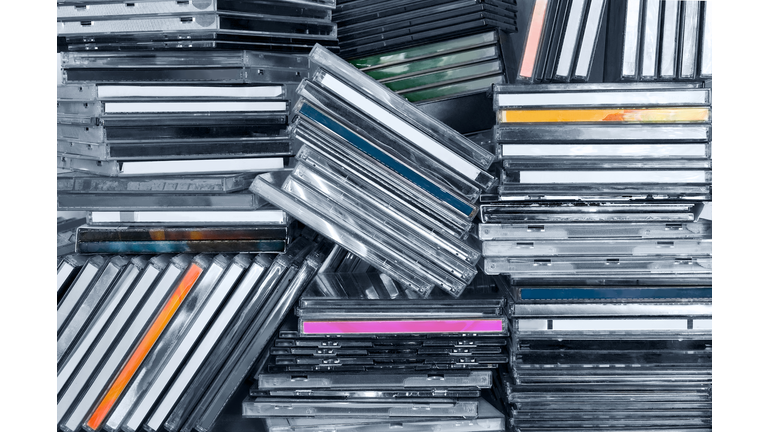 CDs in shelf