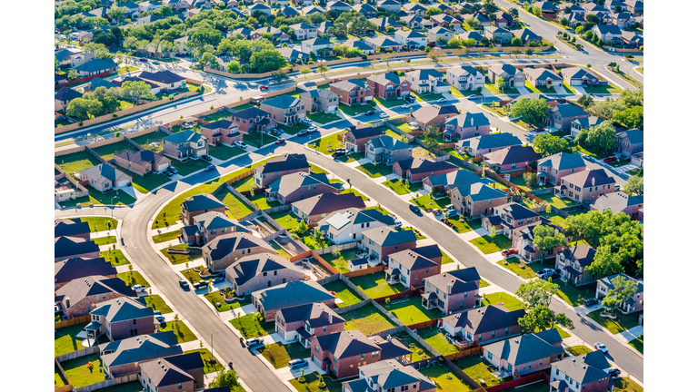 San AntonioTexas housing development neighborhood suburbs - aerial view