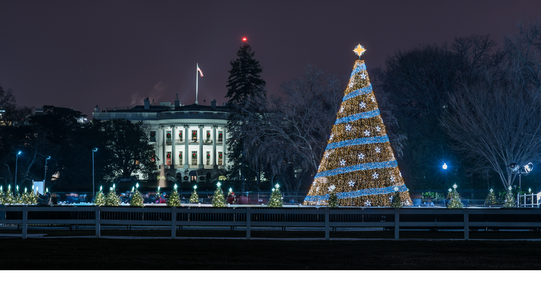 White House and National Christmas Tree - Washington, DC