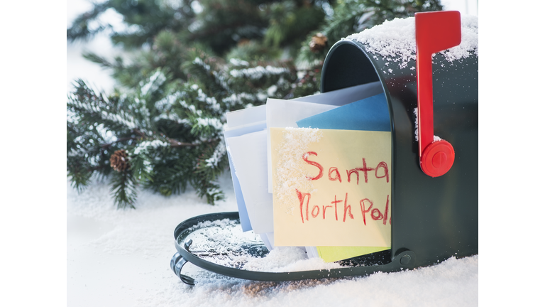 Letter to Santa Claus in mailbox