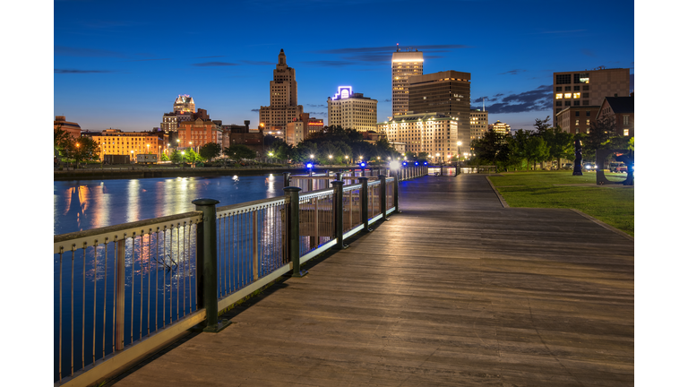 Providence Skyline at night, Rhode Island