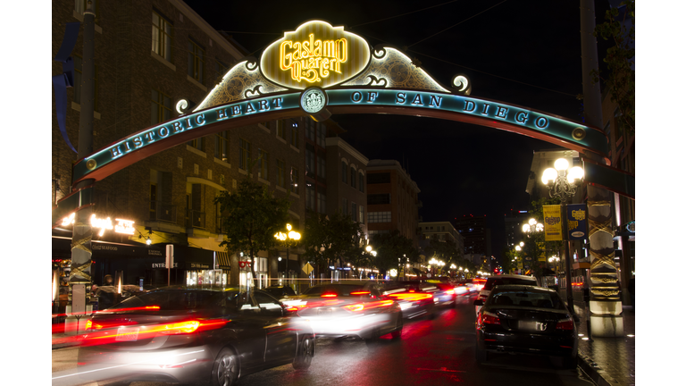 Downtown San Diego evening nightlife