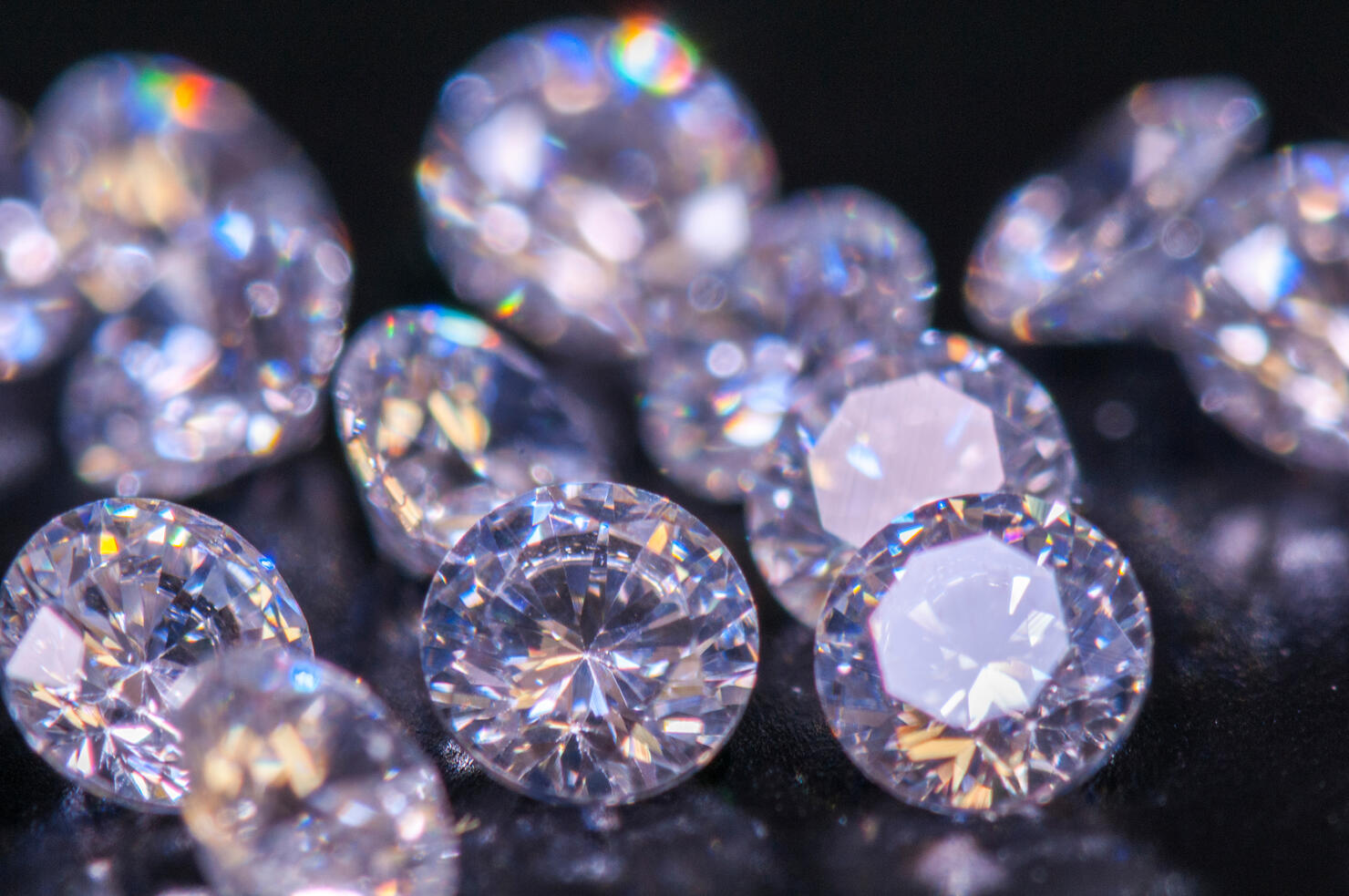 Close-Up Of Diamonds