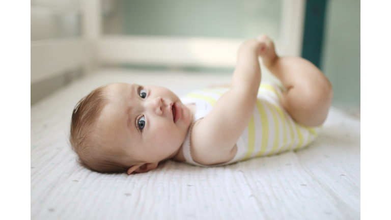 Portrait of a 5 month old baby girl