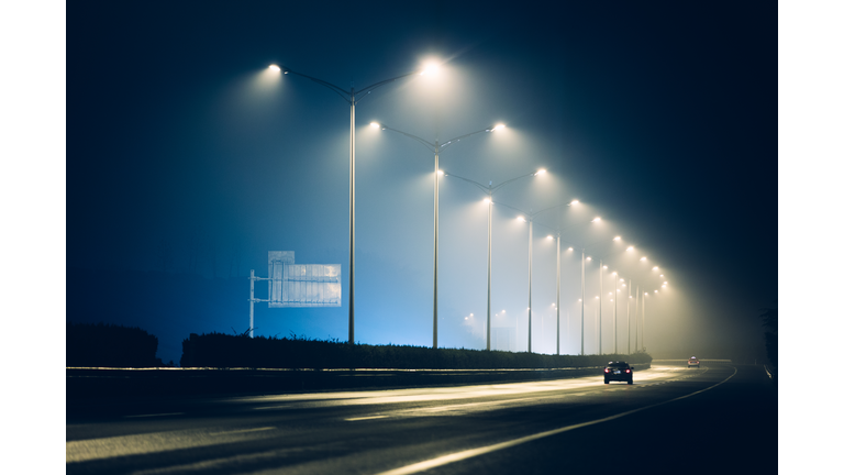 the highway lamps