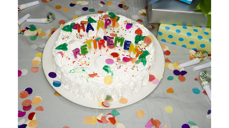 Happy retirement cake