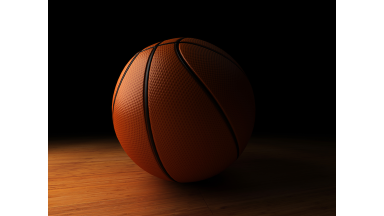 Basketball ball spotlight