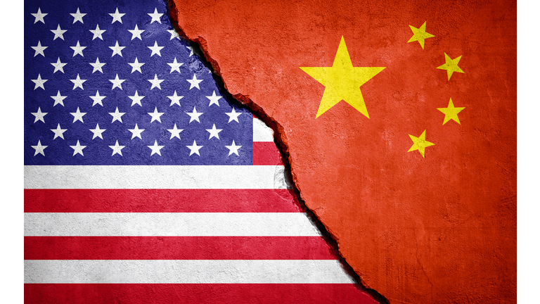 USA and China conflict concept image.