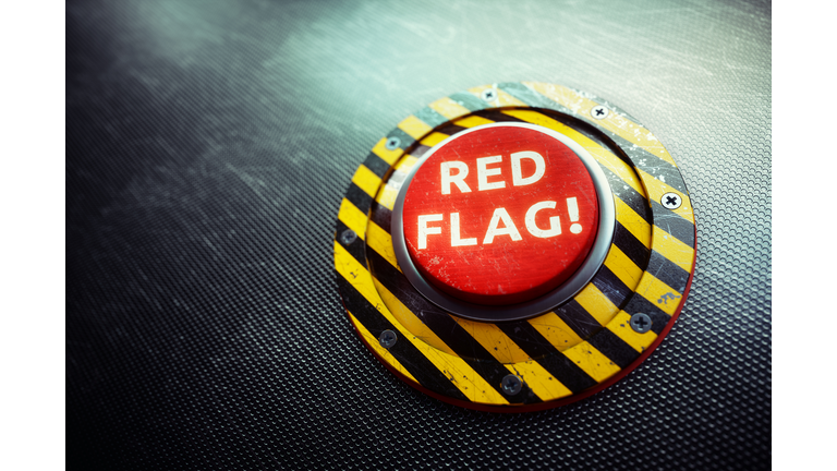 Red Flag Warning Button Concept