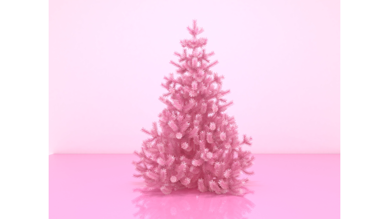 Pink christmas tree