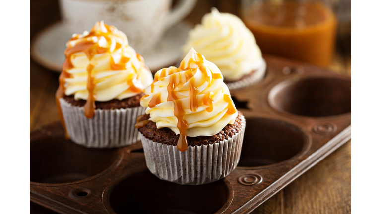 Homemade butterscotch cupcakes