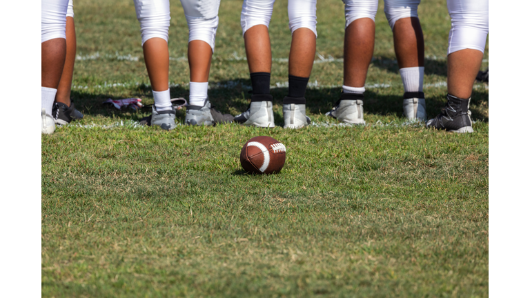 Football players ready for the game