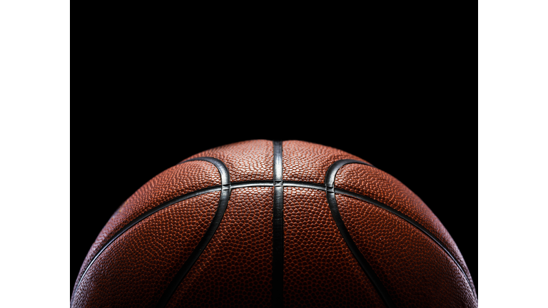 basketball isolated on black