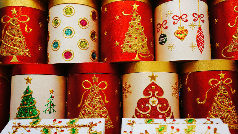 Full Frame Shot Of Christmas Decorations