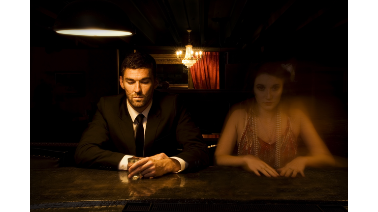 Man Unaware of Ghost Beside Him
