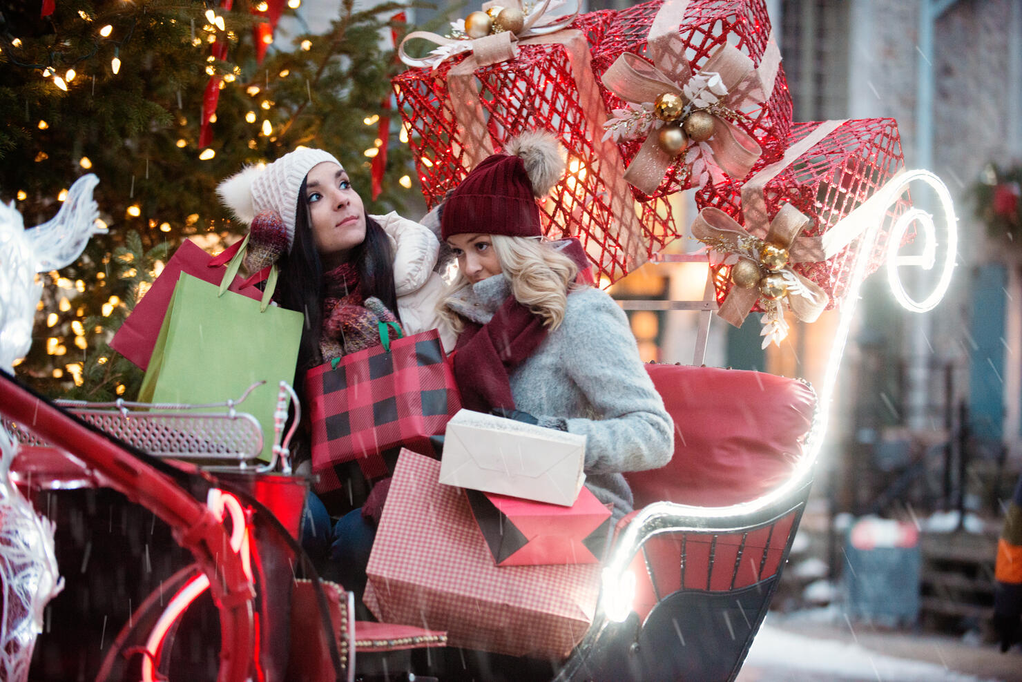 Christmas Shopping with two young women