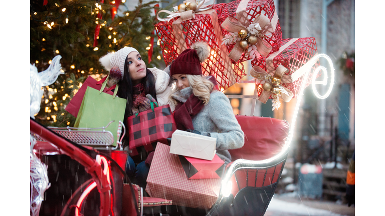 Christmas Shopping with two young women